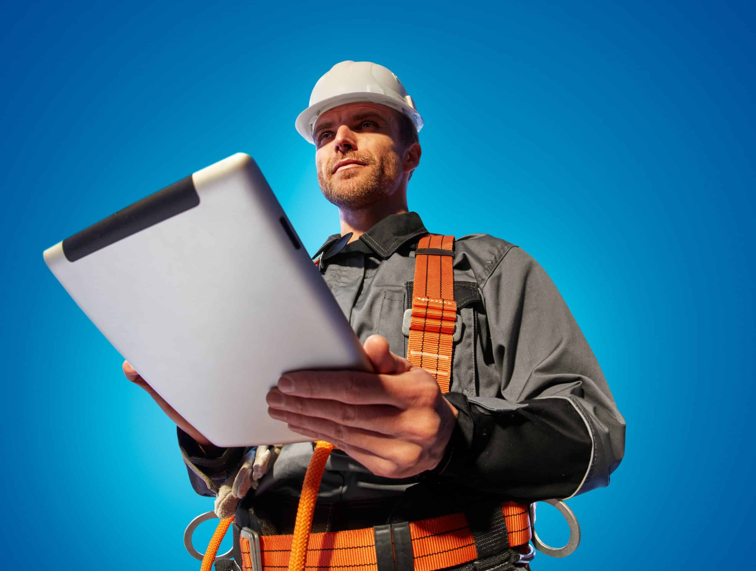 Man using tablet