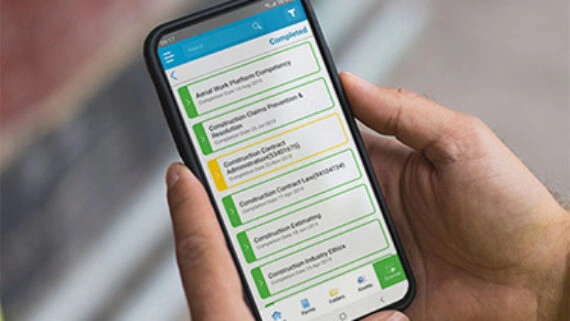 Man using safeTapp for training records safetapp