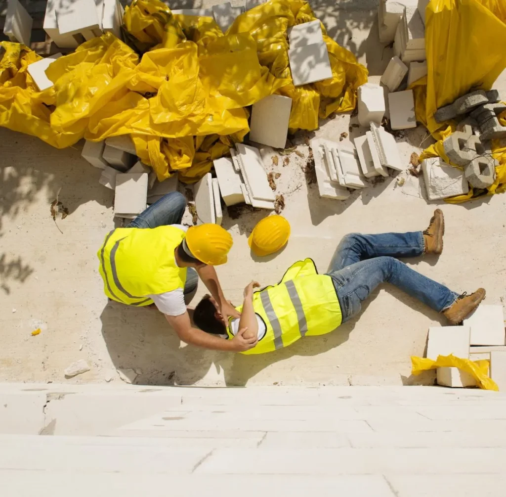 Man investigates workplace incident