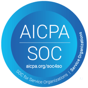 SOC II Badge Blue no background White TM