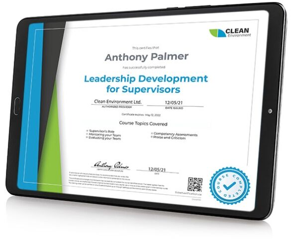 Certificate on Tablet forward facing