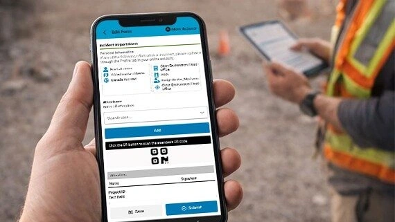 ehs software incident report on mobile device