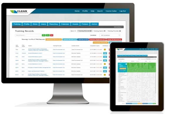 TRMS Software on desktop and tab