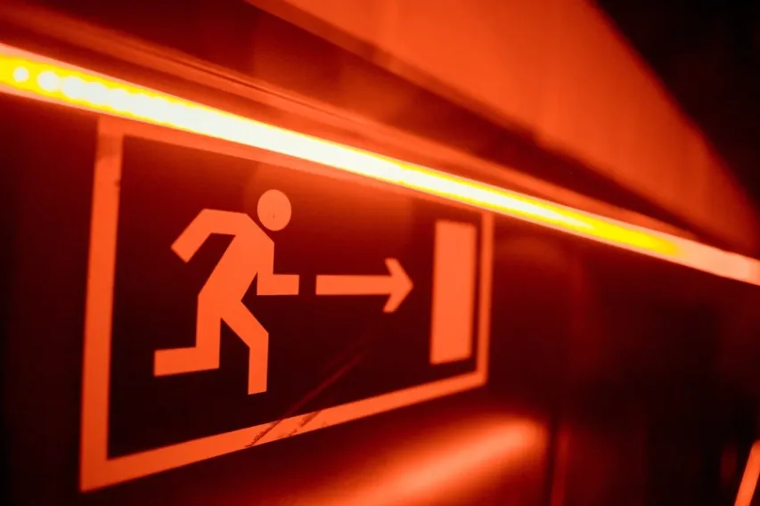 - BIS Safety Software Fire exit sign used to guide people in a state of emergency. Fire Exits should be among the primary workplace safety topics for meetings.