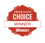 Award badge: 2026 Readers' Choice Winner from Canadian Occupational Safety (red multi-layer badge).
